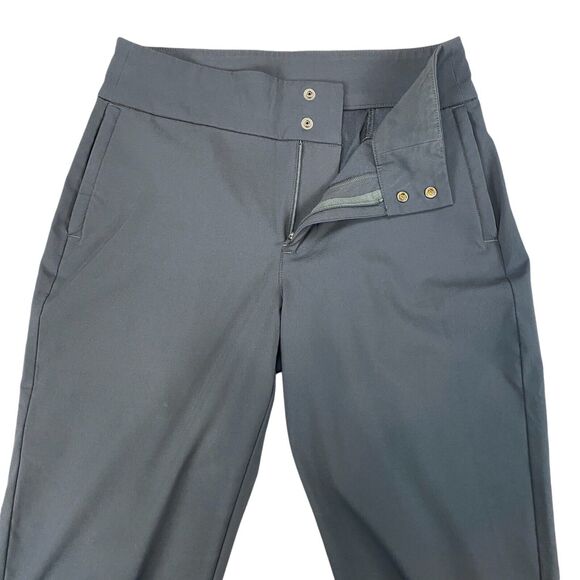 Eddie Bauer Pants Womens Sz 2 Gray Ankle Slit Zipper Pockets Flat Front Outdoor - Picture 13 of 16